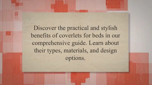 'Video thumbnail for What are coverlets for beds | Enhancing Comfort and Style in Your Bedroom'
