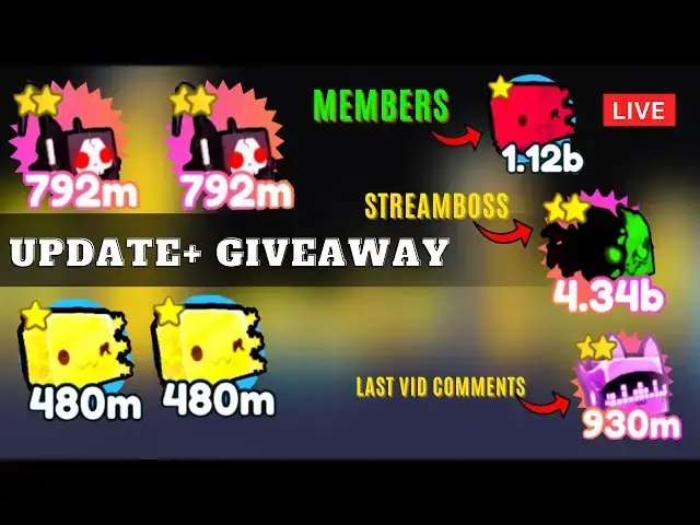 'Video thumbnail for 🔴LIVE - PET Simulator X Halloween Pets Giveaway |  ROBLOX Owlzo'