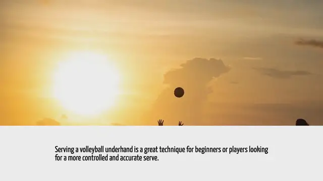 'Video thumbnail for How To Serve Volleyball Underhand'