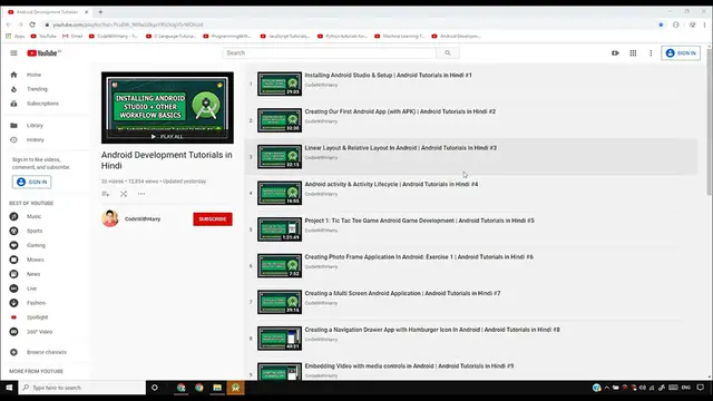 'Video thumbnail for Android Exercise 3_ Creating a User Display App _ Android Tutorials in Hindi #21'