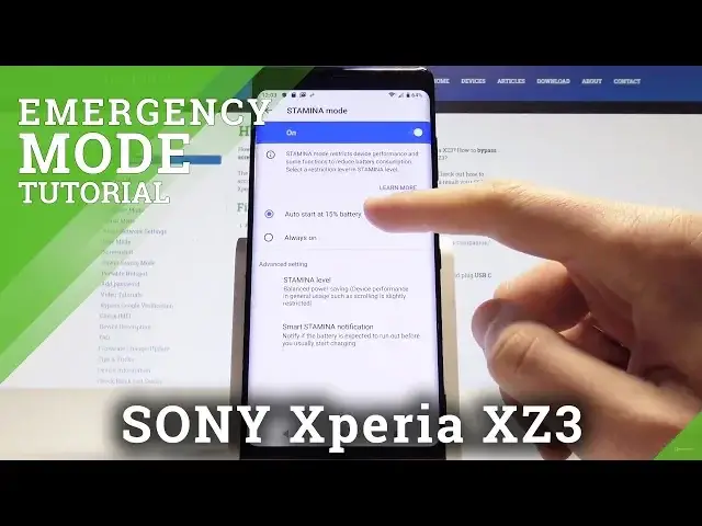 'Video thumbnail for How to Use Stamina Mode on SONY Xperia XZ3 - Extend Battery Life'