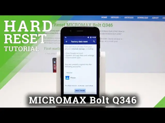 'Video thumbnail for How to Hard Reset MICROMAX Bolt Q346 - Factory Reset / Restore Defaults'