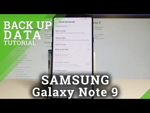 'Video thumbnail for How to Enable Backup Up Data on SAMSUNG Galaxy Note 9 - Set Up Google Backup'