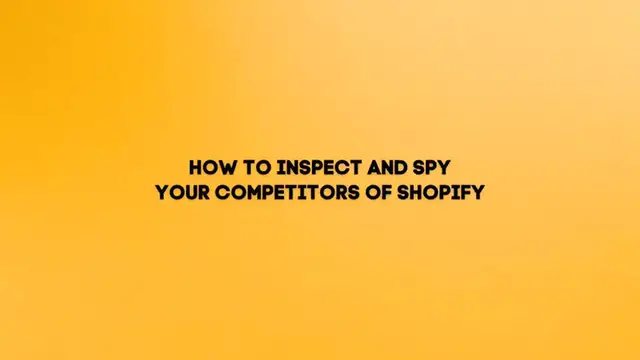 'Video thumbnail for How To SPY On Your Competitors Shopify Store Dropshipping Stores'
