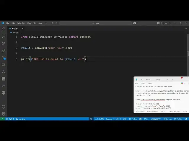 'Video thumbnail for Python Web Scraping Script to Scrape Real Time Currency Exchange Rates from Google Using BS4 Library'