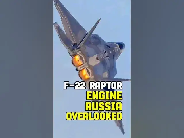'Video thumbnail for The F-22 Raptor Engine Russia Overlooked #f22 #f22fighterjet #f22raptor'