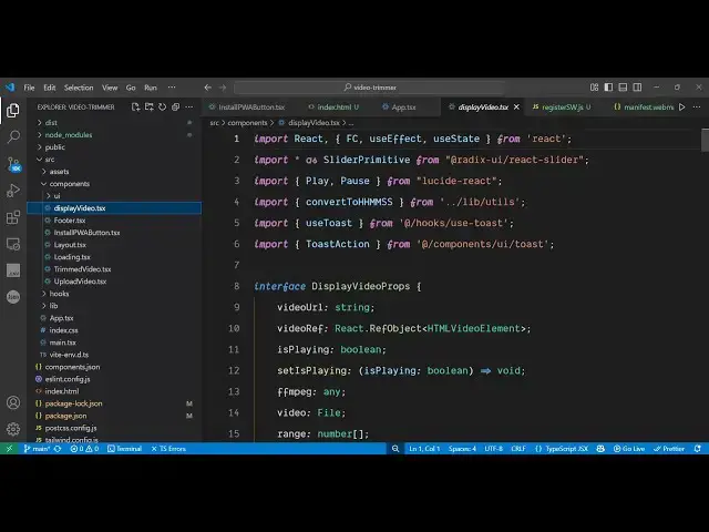 'Video thumbnail for Build a React.js FFMPEG WASM Timeline Video Cutter Editor in Browser Using TailwindCSS in TS'