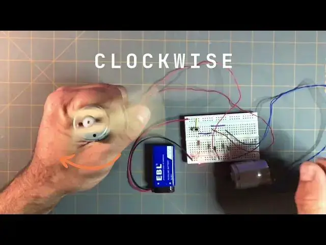 'Video thumbnail for DC Motor Clockwise and Counterclockwise Rotation Demonstration - Robot Project: Scrubberbot'