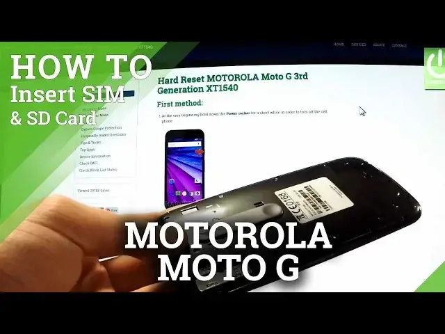 'Video thumbnail for How to insert SIM and Micro SD card in MOTOROLA Moto G 3rd Generation XT1540'