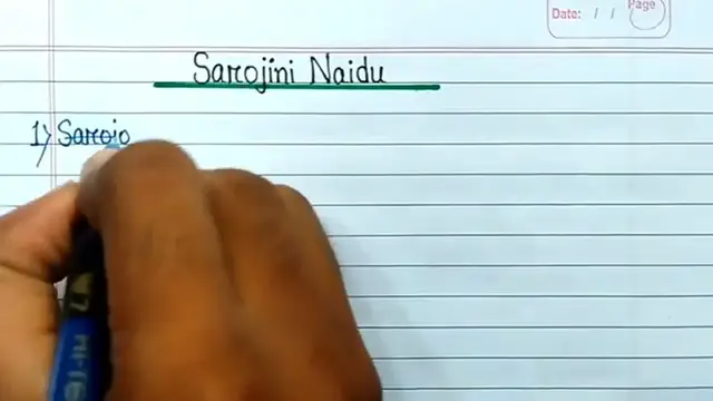 'Video thumbnail for 10 Lines Essay on Sarojini Naidu in English ⬆︎'