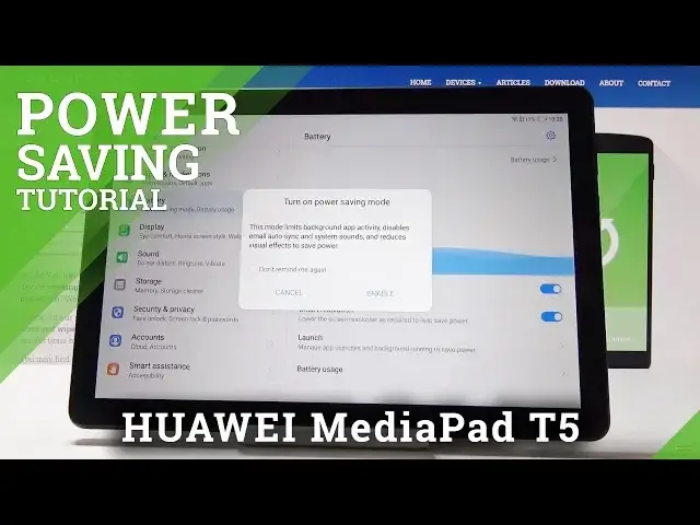 'Video thumbnail for How to Activate Power Saving Mode in Huawei MediaPad T5 - Extend Battery Life'