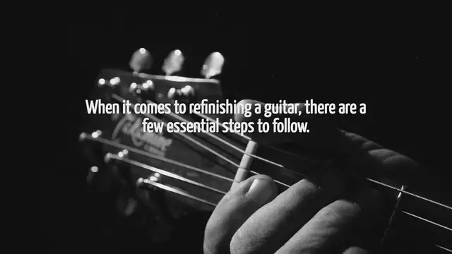 'Video thumbnail for How To Refinish Guitar'