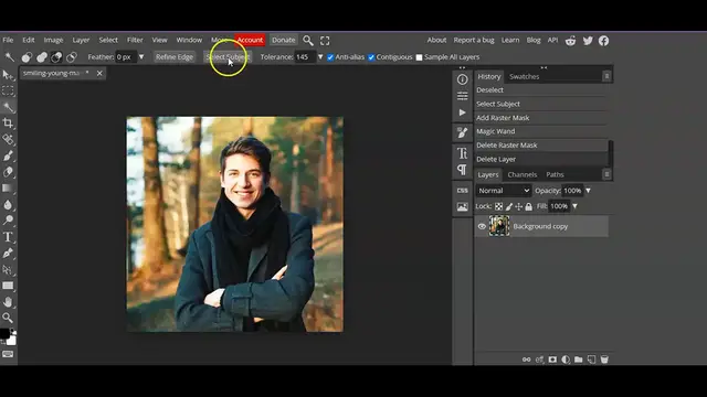 'Video thumbnail for How to Remove Background in Photopea! (Fast & Easy) l Photopea tutorial l easy canva'