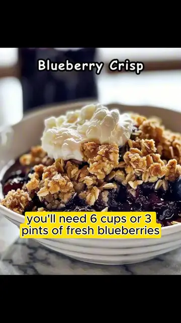 'Video thumbnail for blueberry crisp'