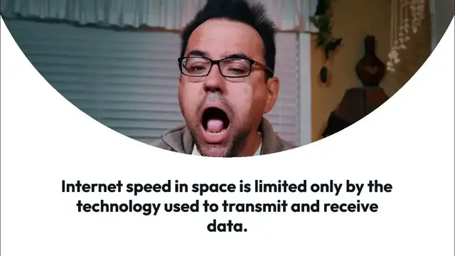 'Video thumbnail for How fast is the Internet in space'