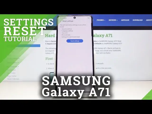 'Video thumbnail for How to Reset Settings in SAMSUNG Galaxy A71 – Restore Settings'