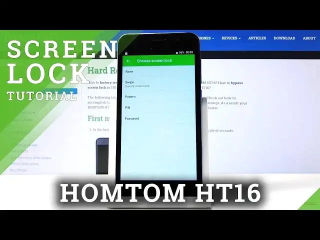 'Video thumbnail for How to Add Screen Protection in HOMTOM HT16 – Enable Lock Screen'