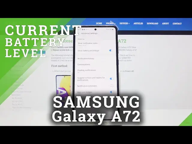 'Video thumbnail for Check Battery Percentage - SAMSUNG Galaxy A72 & Battery Indicator'