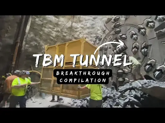 'Video thumbnail for Tunnel Boring Machine - TBM Breakthrough Compilation'