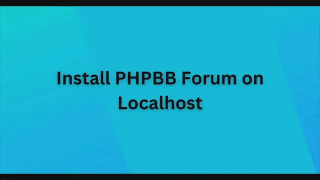 'Video thumbnail for How to Install phpBB Forum on LocalHost using XAMPP ( Windows and Linux)'