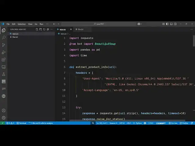'Video thumbnail for Python 3 Beautifulsoup4 & Pandas Amazon API Product Info Web Scraping Script & Save it in Excel File'