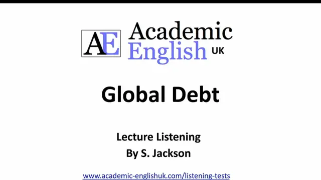 'Video thumbnail for Global debt lecture EXAMPLE'