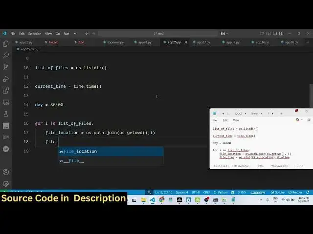 'Video thumbnail for Python 3 Script to Delete All Files Older than N Days in a Directory on Terminal'