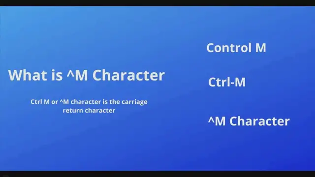 'Video thumbnail for ^M Character - Find and Remove it from Unix/Linux text file'