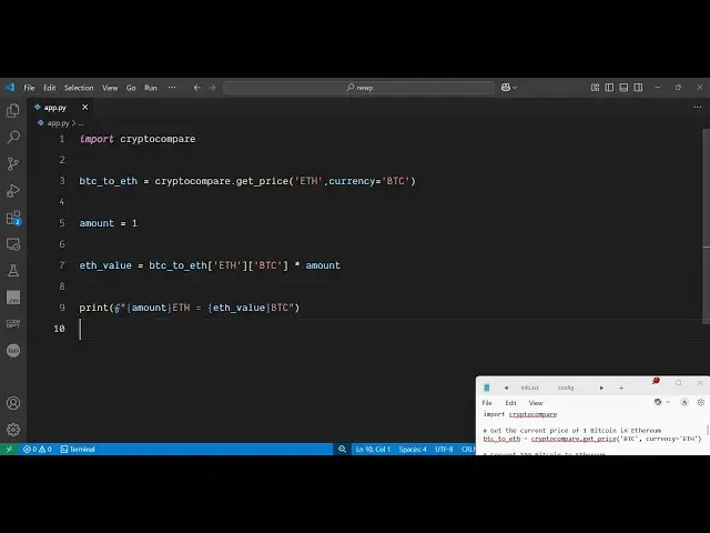 'Video thumbnail for Build a Cryptocurrency Live Tracker and Converter in Python'
