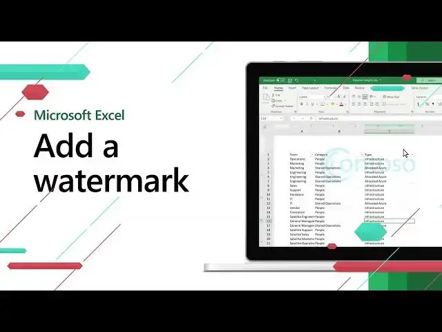 'Video thumbnail for How to Add  a watermark in Excel  | Excel Short Clip | Tutorial |#shorts'