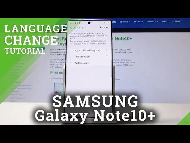 'Video thumbnail for How to Change Language in SAMSUNG Galaxy Note 10+ - Open Language Settings'