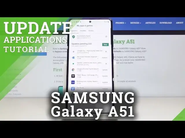 'Video thumbnail for How to Update Applications in SAMSUNG Galaxy A51 – Download Recent App Version'