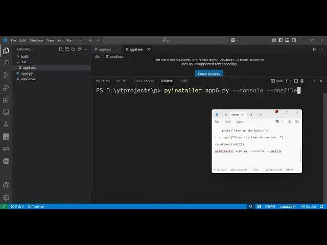 'Video thumbnail for PyInstaller Tutorial to Compile & Bundle Python Script to EXE File in Terminal'