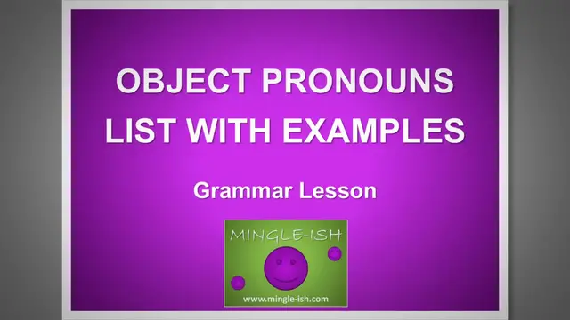'Video thumbnail for Object Pronouns List with Examples'