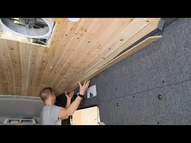'Video thumbnail for Custom Cedar Ceiling Template Process Explained Ford Transit Camper Van'