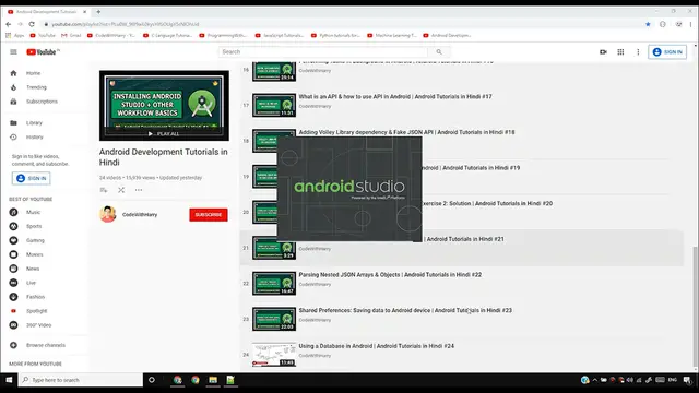 'Video thumbnail for SQLite Android CRUD_ Implementing Database class _ Android Tutorials in Hindi #25'