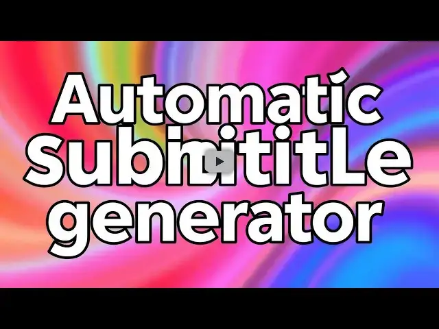 'Video thumbnail for Free Automatic Subtitle Generator for YouTube | Fast & Accurate'