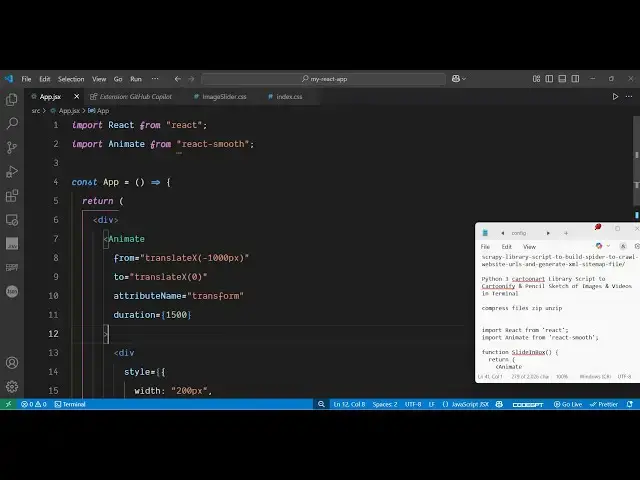 'Video thumbnail for Build a React.js react-smooth Animation Library to Animate HTML Elements in Browser Using JSX'