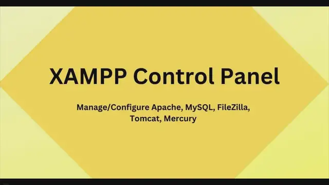 'Video thumbnail for XAMPP Control Panel - Manage/Configure Apache, MySQL, FileZilla, Tomcat, Mercury'
