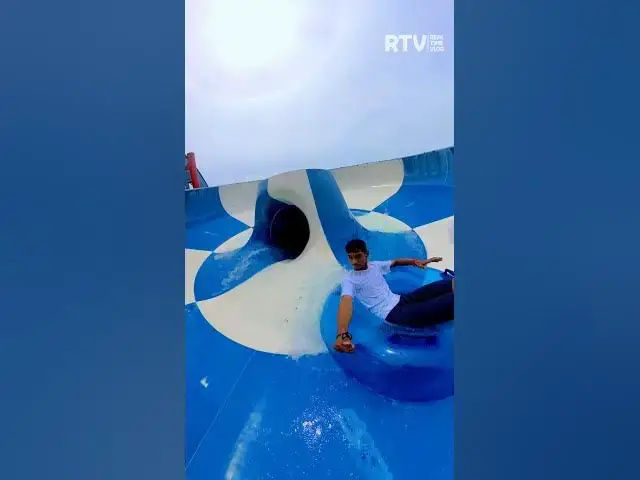 'Video thumbnail for I got Stuck on this CYCLONE 🌀 Water Slide | Splash Jungle #shorts'