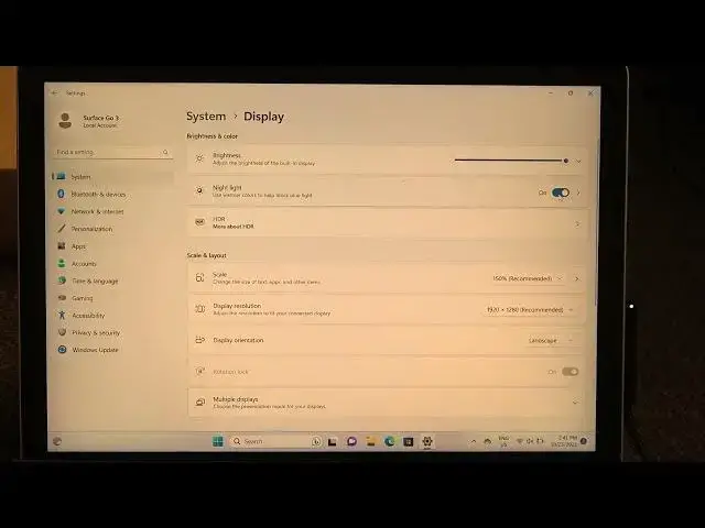 'Video thumbnail for How to Enable and Disable Night Light on Microsoft Surface Go 3'