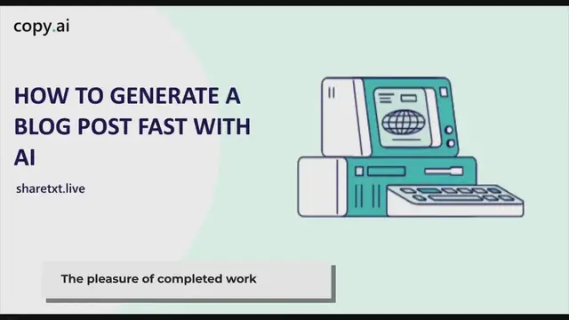 'Video thumbnail for How to Generate A Blog Post Fast With AI'