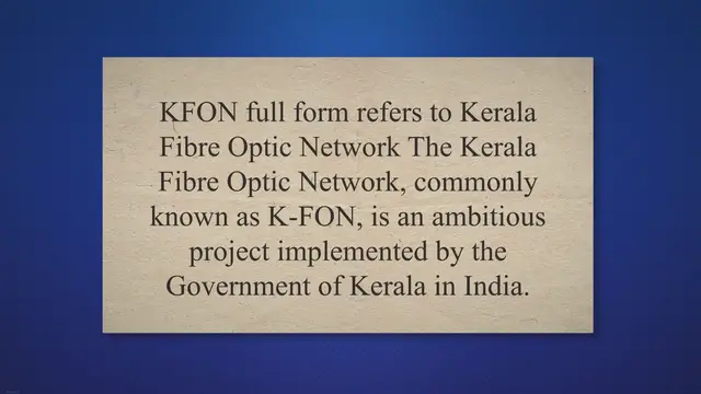 'Video thumbnail for KFON FULL FORM'