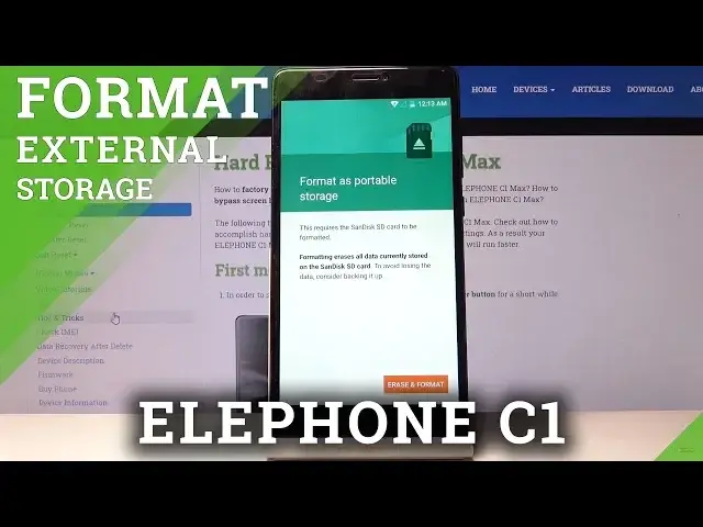 'Video thumbnail for How to Format Micro SD Card in ELEPHONE C1'