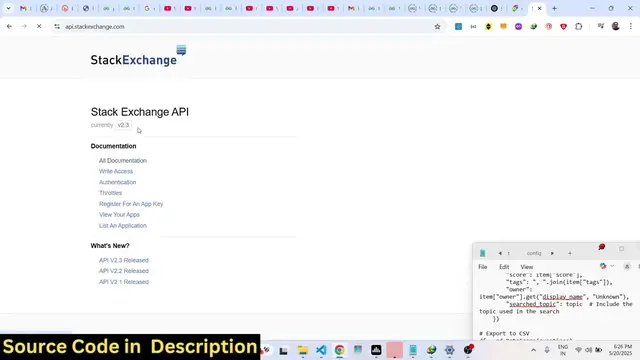 'Video thumbnail for Python 3 StackExchange API to Web Scrape Stackoverflow Questions of Any Topic and Export it in CSV'