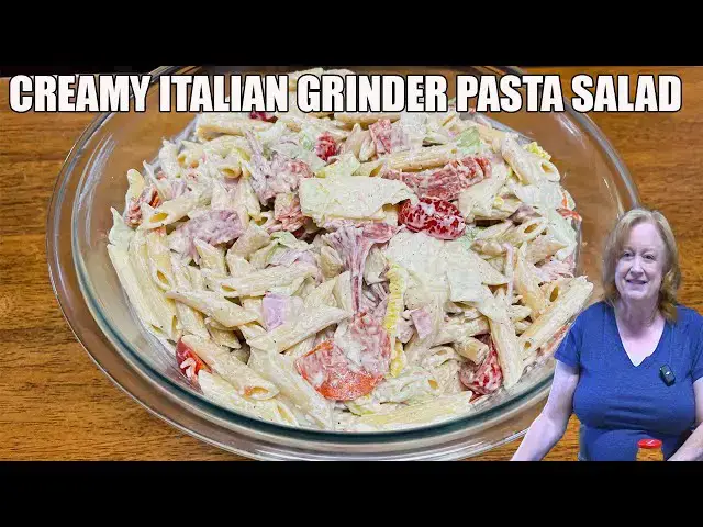 'Video thumbnail for CREAMY ITALIAN Grinder PASTA SALAD A Cool No Cook Salad'