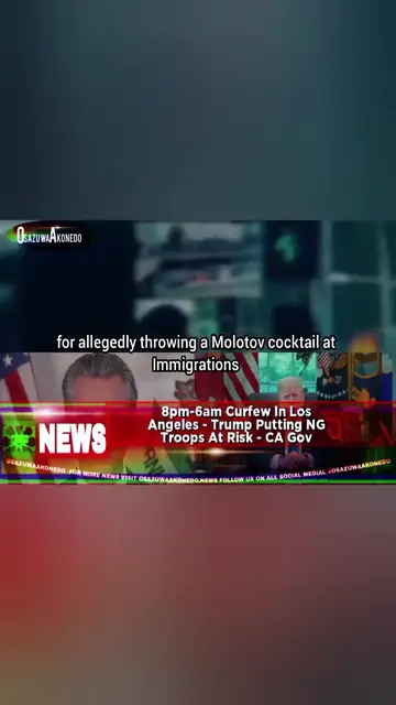 'Video thumbnail for 8pm-6am Curfew In Los Angeles - Trump Putting NG Troops At Risk - CA Gov '