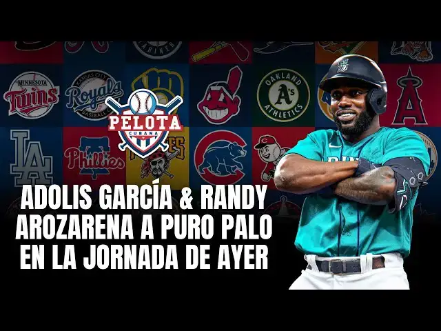 'Video thumbnail for Randy Arozarena y Adolis García suenan los maderos en MLB'