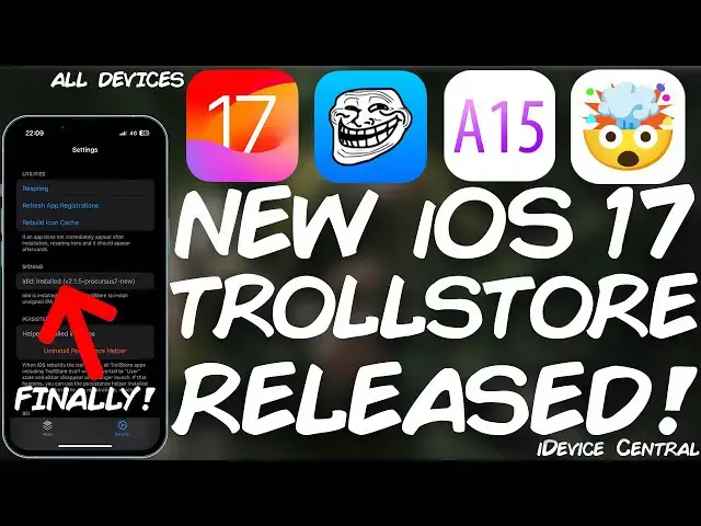 'Video thumbnail for FINALLY! iOS 17 TrollStore Installer RELEASED! TrollRestore Is Out For All Devices!'