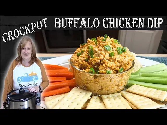 'Video thumbnail for CROCKPOT BUFFALO CHICKEN DIP | Holiday Appetizer'